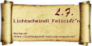 Lichtscheindl Felicián névjegykártya